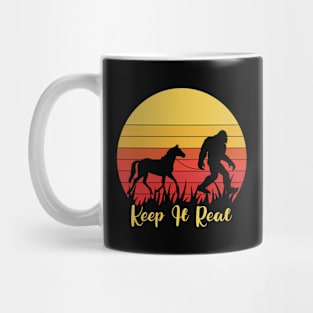 Bigfoot keep it real horse riding Mug